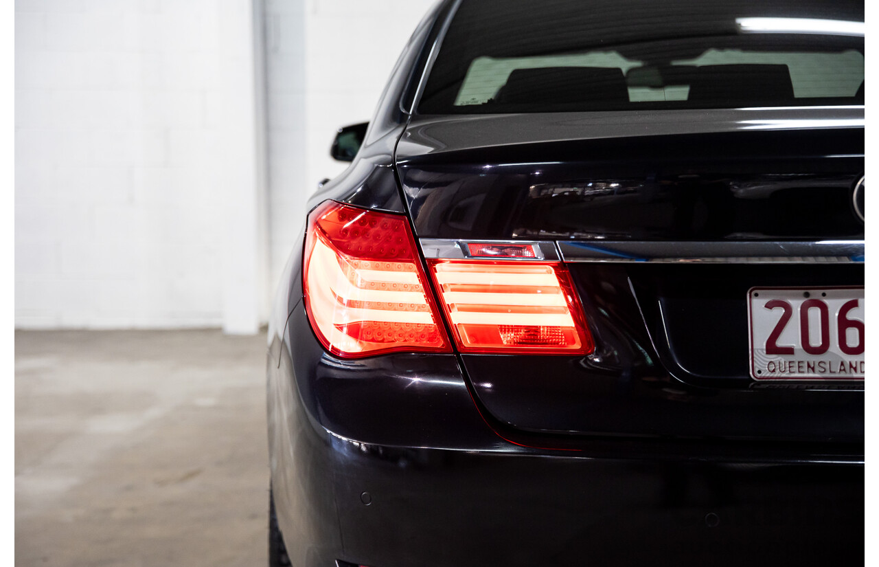 2/2010 BMW 750i F01 4d Sedan Sapphire Black Metallic Twin Turbo V8 4.4L