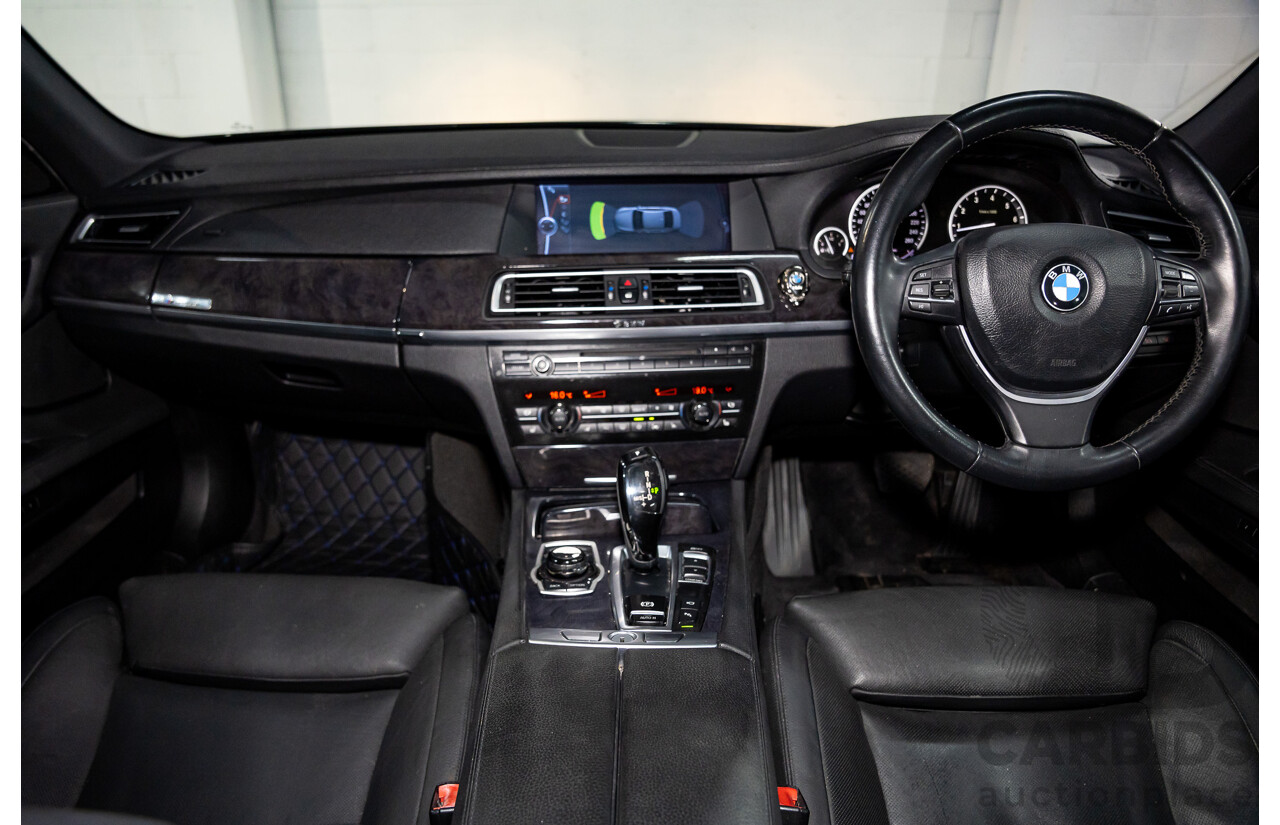 2/2010 BMW 750i F01 4d Sedan Sapphire Black Metallic Twin Turbo V8 4.4L