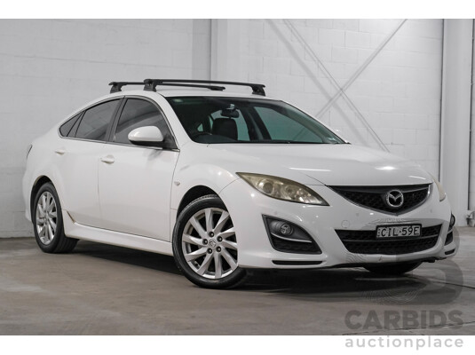 08/2012 Mazda Mazda6 Touring GH MY11 5d Hatchback White 2.5L
