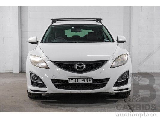 08/2012 Mazda Mazda6 Touring GH MY11 5d Hatchback White 2.5L