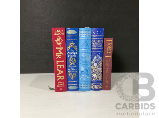 Collection of Classic Fantasy and Illustrated Fine Binding Books Including Grimm's Fairy Tales