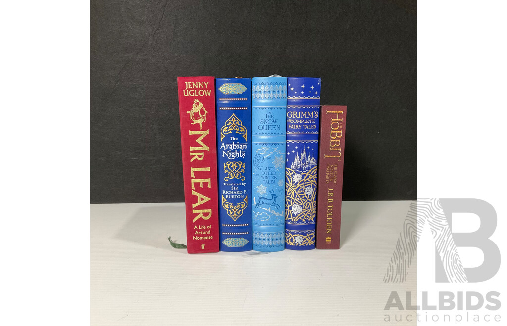 Collection of Classic Fantasy and Illustrated Fine Binding Books Including Grimm's Fairy Tales
