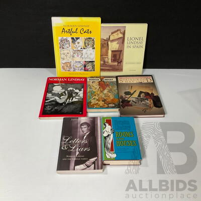 Collection of Seven Norman and Lionel Lindsay Books, Including First Editions