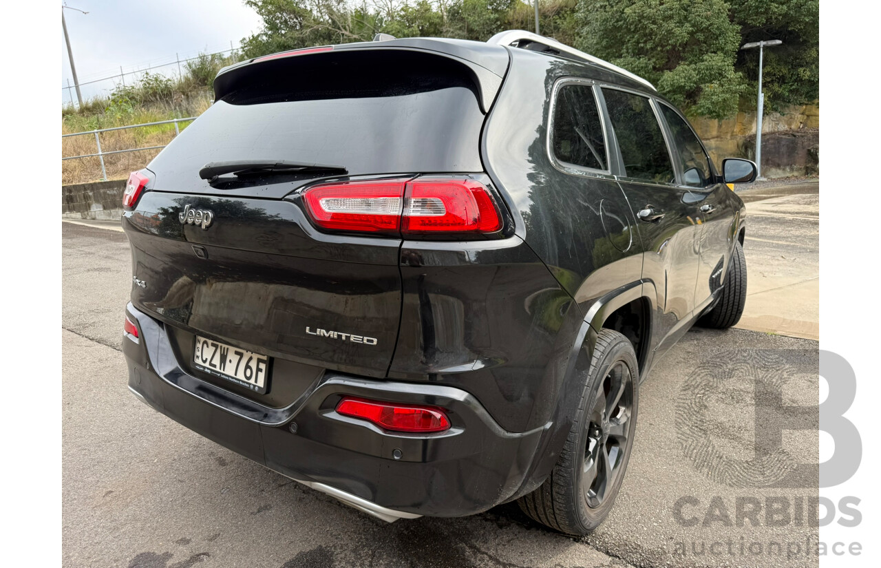 06/2015 Jeep Cherokee LIMITED (4x4) 4x4 KL MY15 4D Wagon Black 3.2L