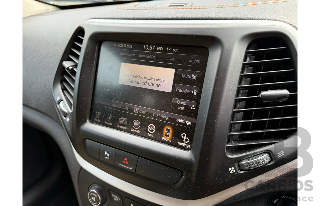 06/2015 Jeep Cherokee LIMITED (4x4) 4x4 KL MY15 4D Wagon Black 3.2L