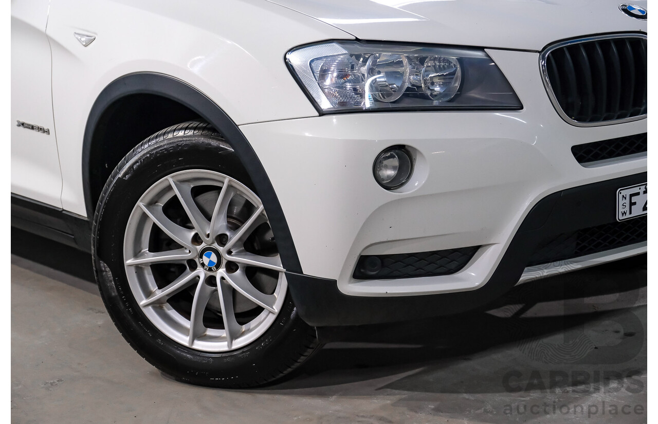 04/2013 BMW X3 xDrive20d F25 4d Wagon White Turbo Diesel 2.0L