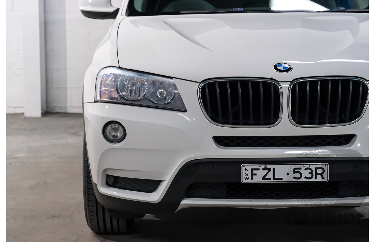 04/2013 BMW X3 xDrive20d F25 4d Wagon White Turbo Diesel 2.0L