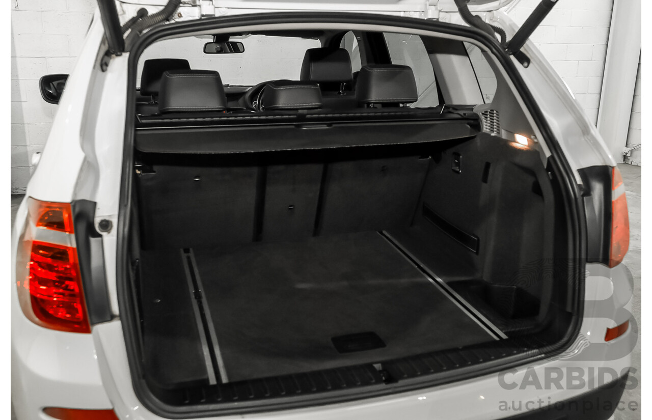04/2013 BMW X3 xDrive20d F25 4d Wagon White Turbo Diesel 2.0L