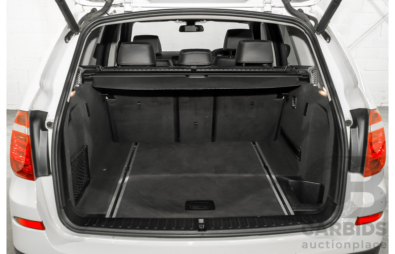 04/2013 BMW X3 xDrive20d F25 4d Wagon White Turbo Diesel 2.0L