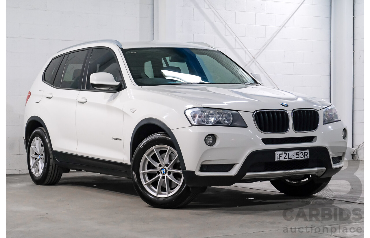 04/2013 BMW X3 xDrive20d F25 4d Wagon White Turbo Diesel 2.0L