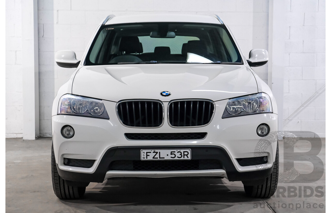 04/2013 BMW X3 xDrive20d F25 4d Wagon White Turbo Diesel 2.0L