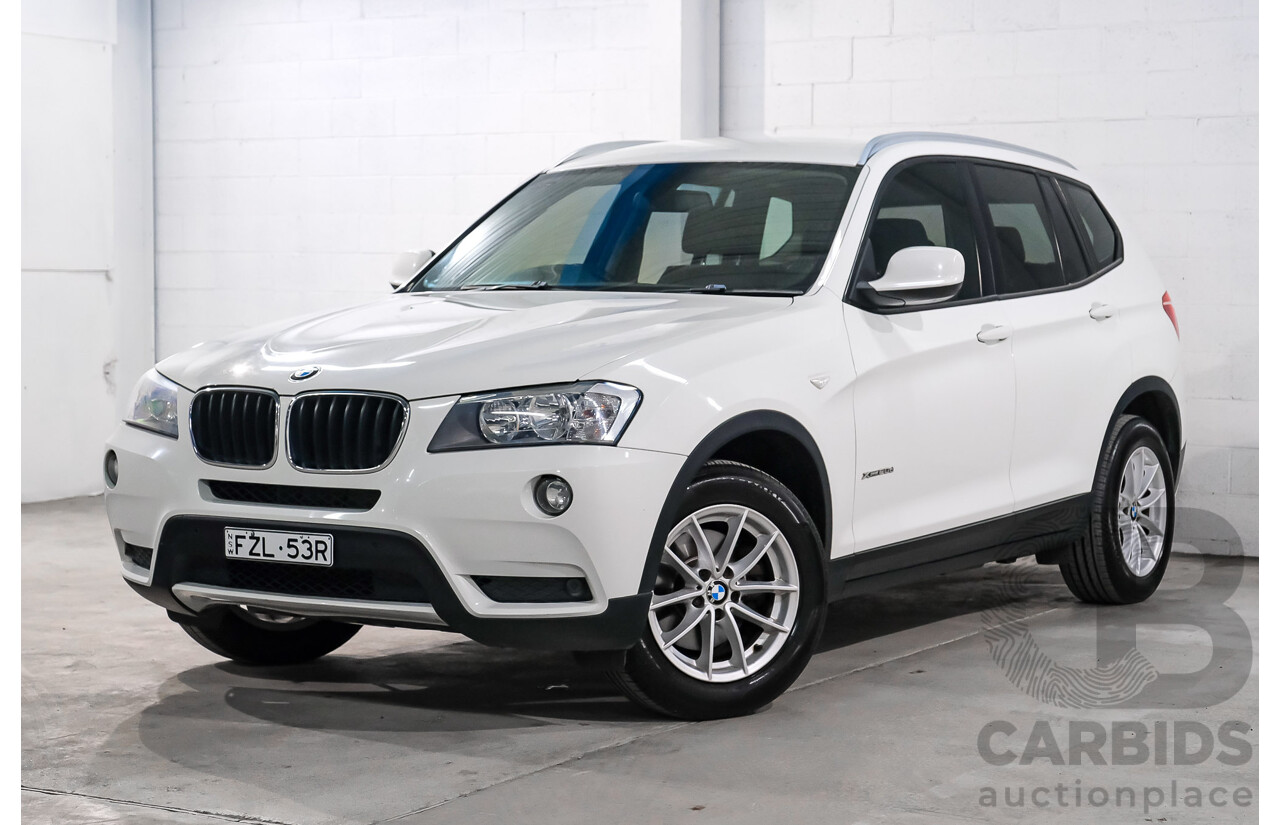 04/2013 BMW X3 xDrive20d F25 4d Wagon White Turbo Diesel 2.0L