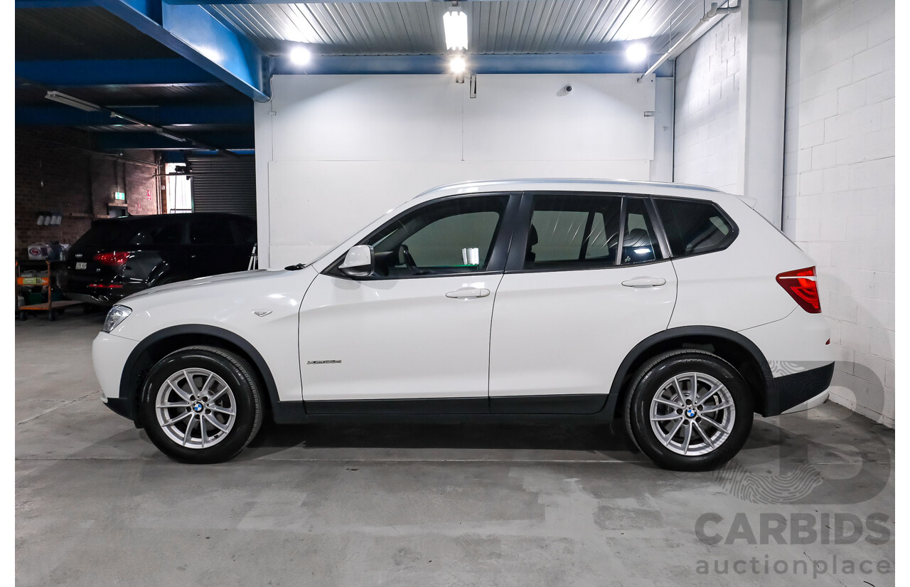 04/2013 BMW X3 xDrive20d F25 4d Wagon White Turbo Diesel 2.0L