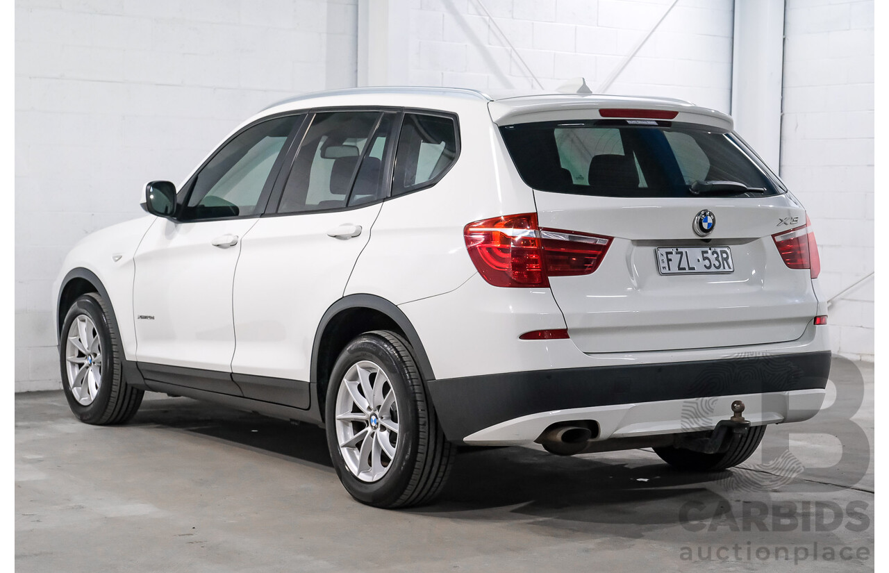 04/2013 BMW X3 xDrive20d F25 4d Wagon White Turbo Diesel 2.0L