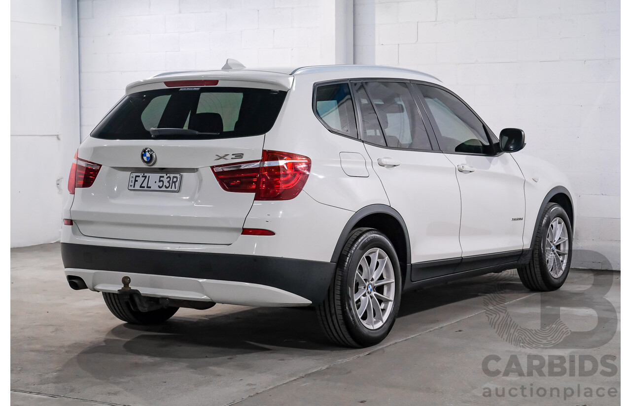 04/2013 BMW X3 xDrive20d F25 4d Wagon White Turbo Diesel 2.0L