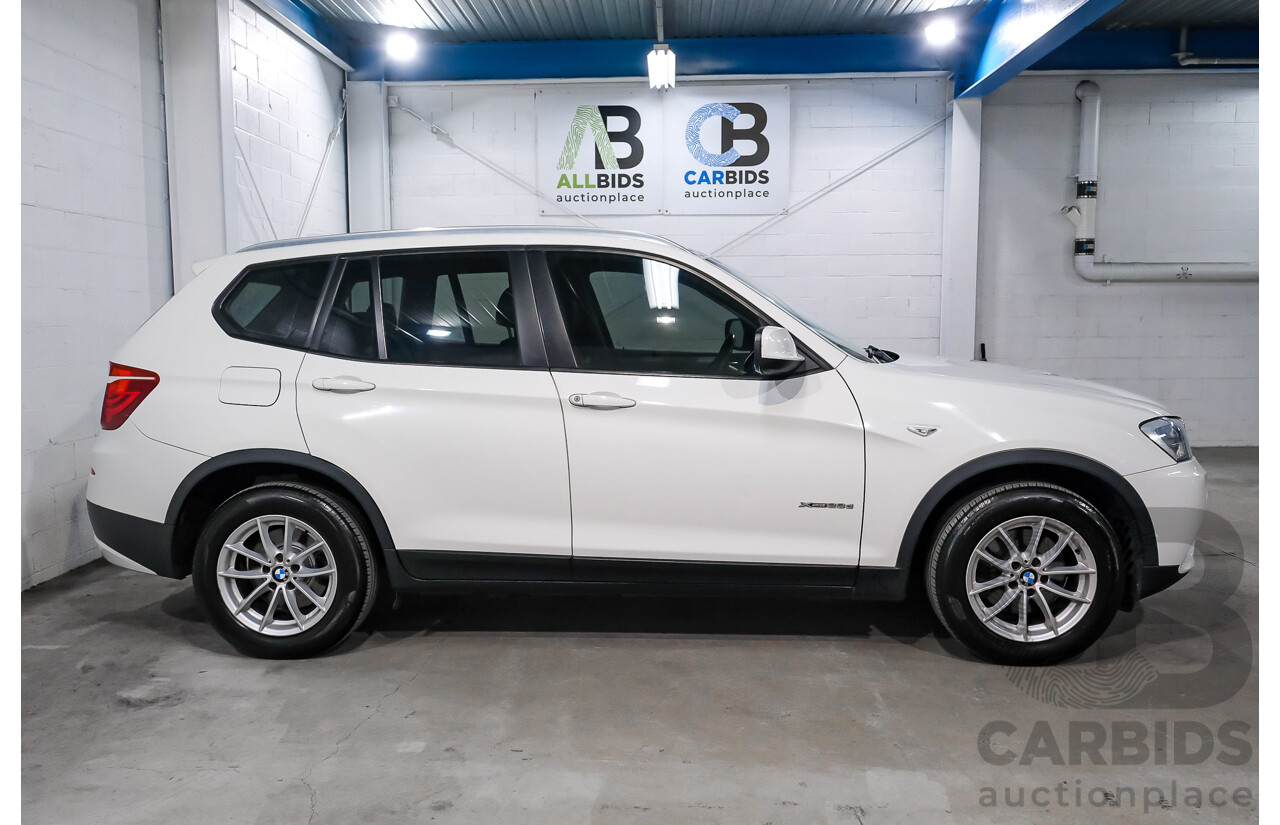 04/2013 BMW X3 xDrive20d F25 4d Wagon White Turbo Diesel 2.0L