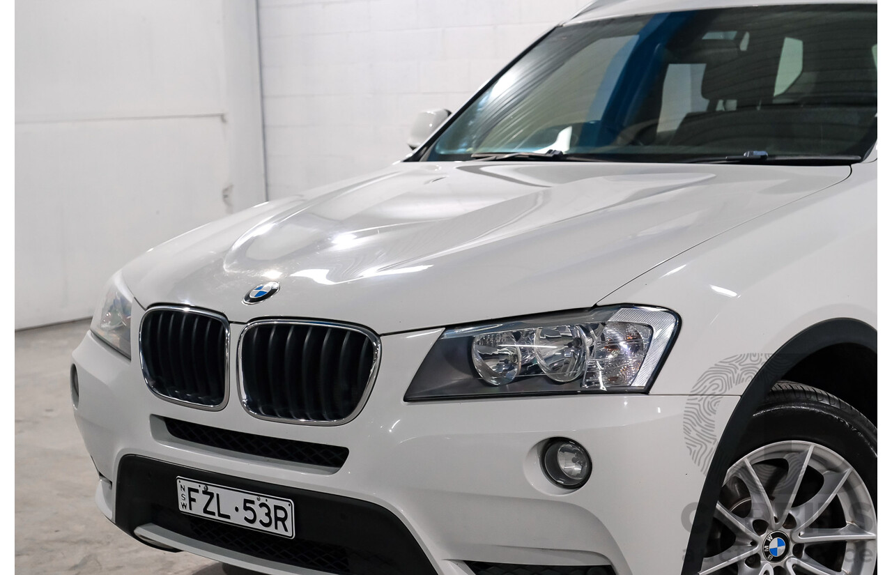04/2013 BMW X3 xDrive20d F25 4d Wagon White Turbo Diesel 2.0L