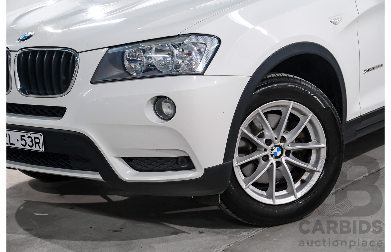 04/2013 BMW X3 xDrive20d F25 4d Wagon White Turbo Diesel 2.0L
