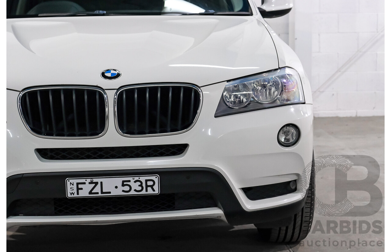 04/2013 BMW X3 xDrive20d F25 4d Wagon White Turbo Diesel 2.0L