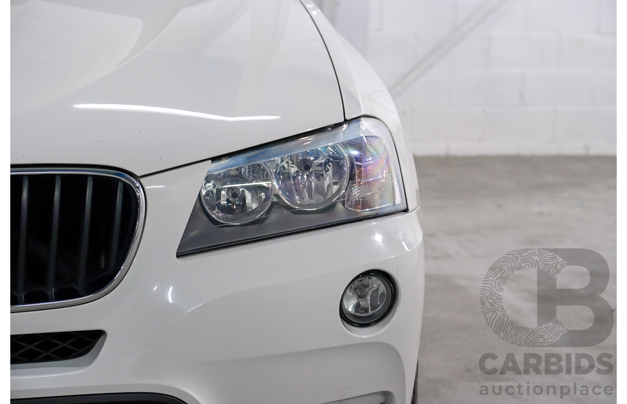 04/2013 BMW X3 xDrive20d F25 4d Wagon White Turbo Diesel 2.0L