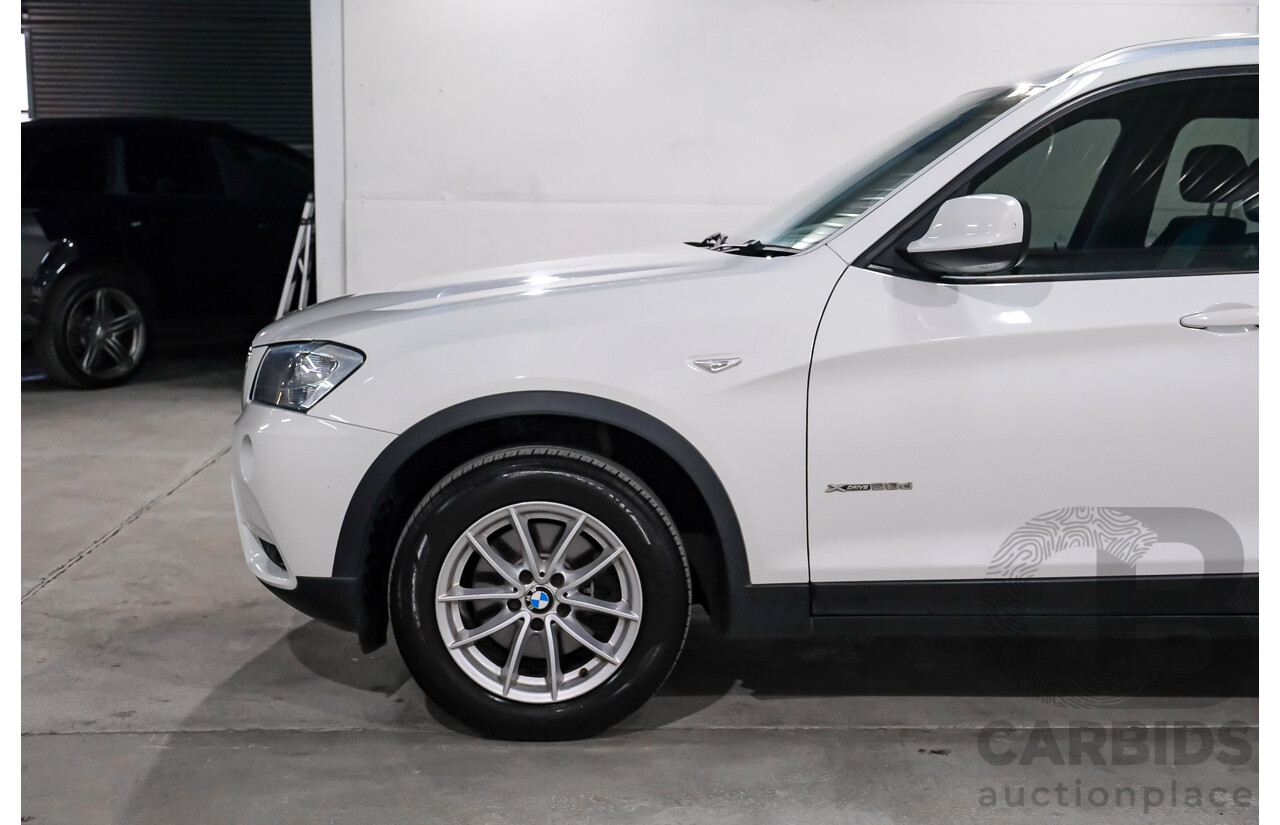 04/2013 BMW X3 xDrive20d F25 4d Wagon White Turbo Diesel 2.0L