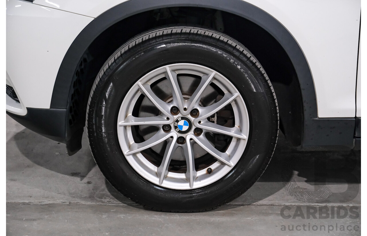 04/2013 BMW X3 xDrive20d F25 4d Wagon White Turbo Diesel 2.0L