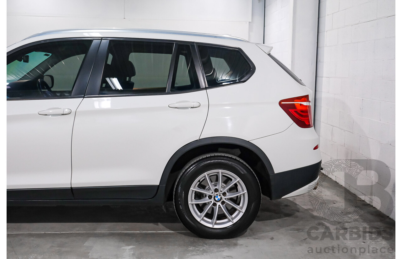 04/2013 BMW X3 xDrive20d F25 4d Wagon White Turbo Diesel 2.0L