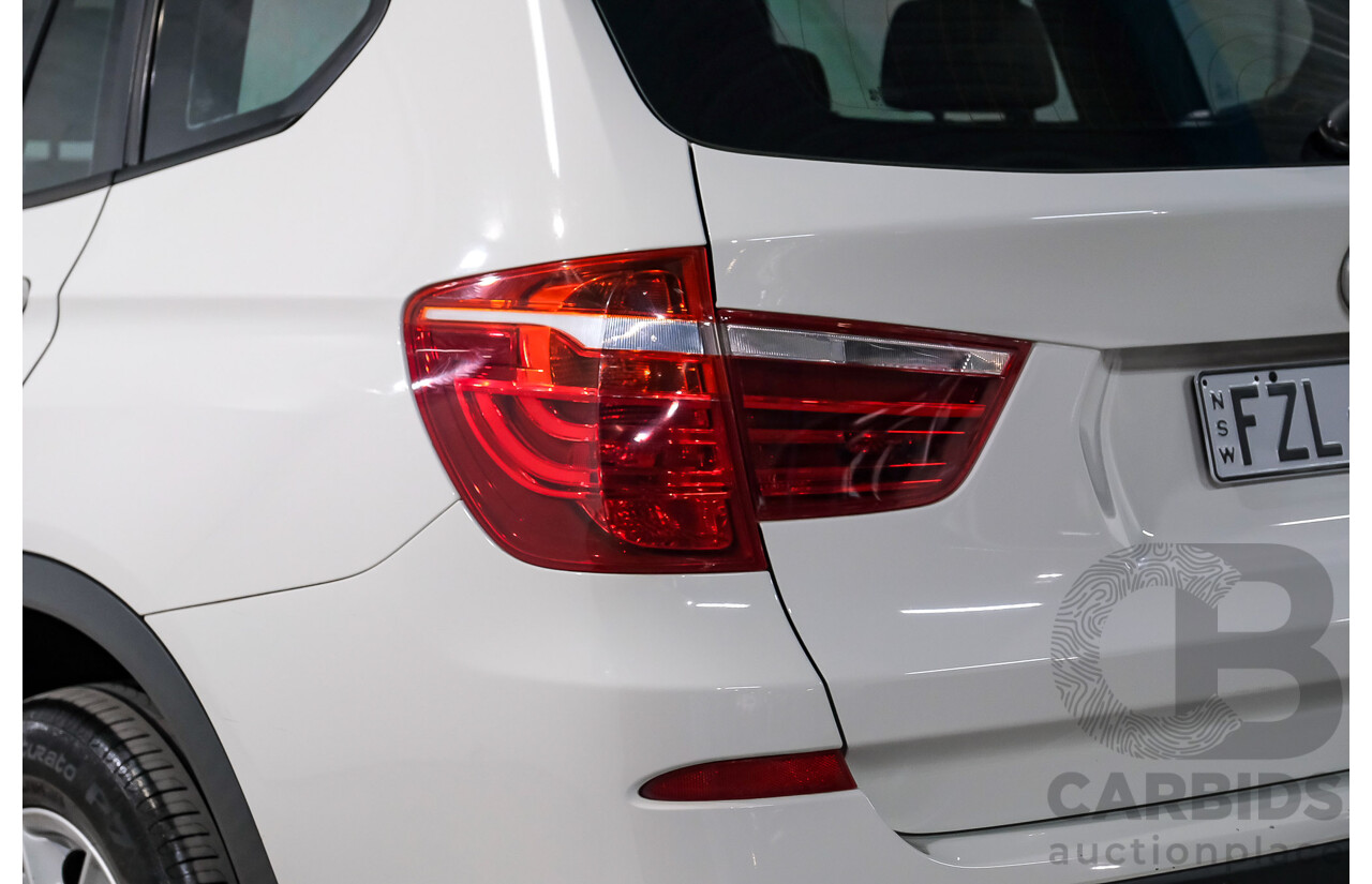 04/2013 BMW X3 xDrive20d F25 4d Wagon White Turbo Diesel 2.0L