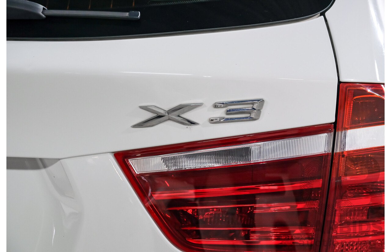 04/2013 BMW X3 xDrive20d F25 4d Wagon White Turbo Diesel 2.0L