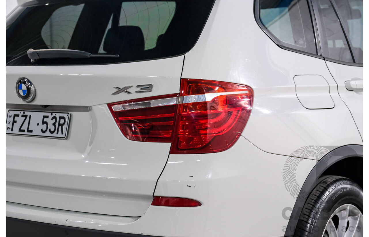 04/2013 BMW X3 xDrive20d F25 4d Wagon White Turbo Diesel 2.0L