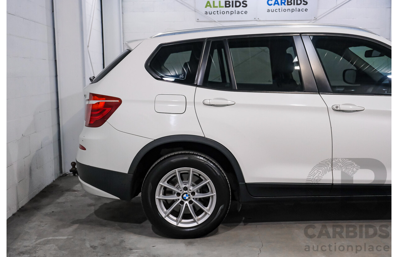 04/2013 BMW X3 xDrive20d F25 4d Wagon White Turbo Diesel 2.0L
