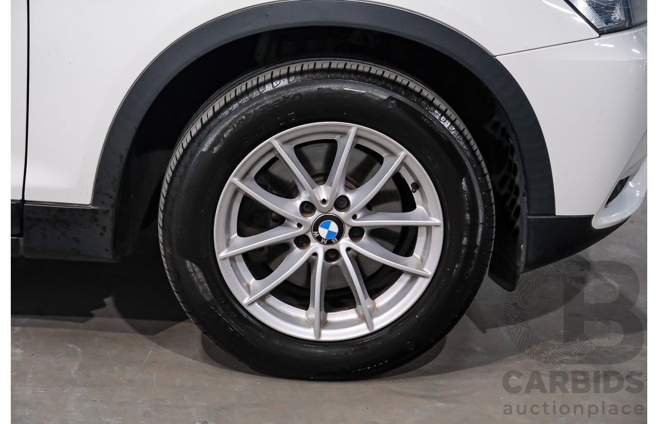 04/2013 BMW X3 xDrive20d F25 4d Wagon White Turbo Diesel 2.0L