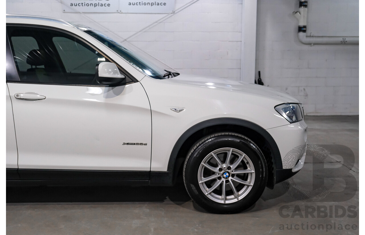 04/2013 BMW X3 xDrive20d F25 4d Wagon White Turbo Diesel 2.0L