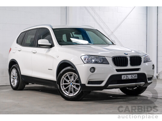 04/2013 BMW X3 xDrive20d F25 4d Wagon White Turbo Diesel 2.0L