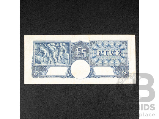 Australian 1952 Five Pound Note Coombs/Wilson, S31 354775 R48