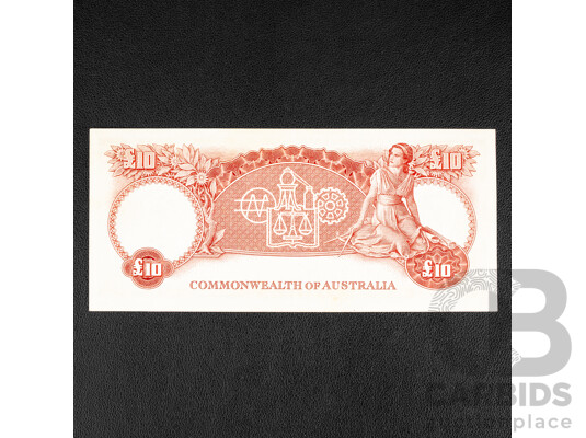 Australian 1960 Ten Pound Note, Coombs/Wilson, WA38 007795, R63