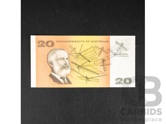 Australian 1972 Twenty Dollar Note, Phillips/Wheeler, XFJ 417384, R404