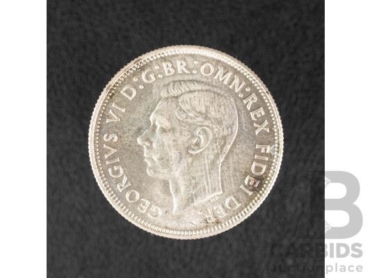 Australian 1951 UNC Silver Florin Federation .500