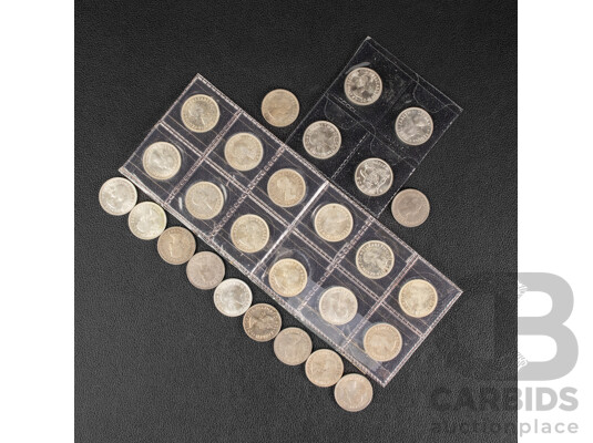 Australian Silver Sixpence Spanning 1953 To 1963