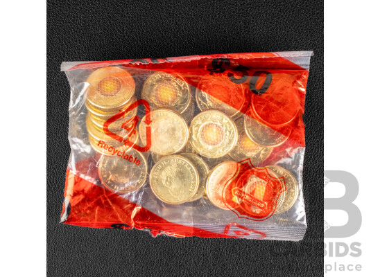 Twenty Five Australian 2022 UNC Two Dollar Coins, Honey Bee