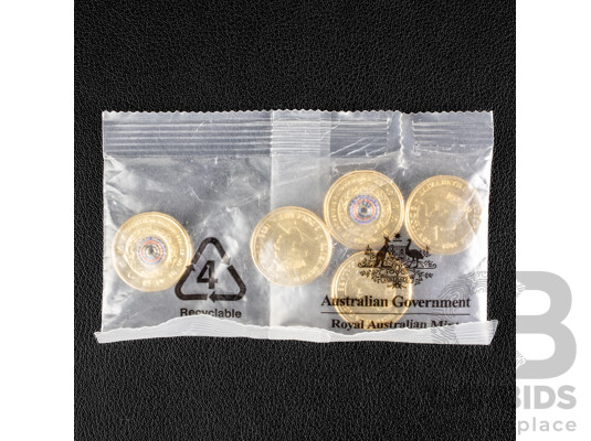 Five Australian 2021 UNC Two Dollar Coins, Indigenous Military Service