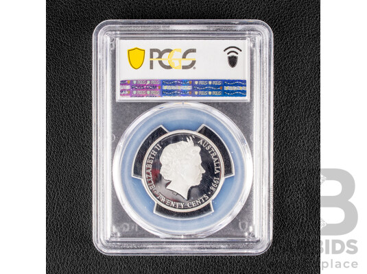 Australian 1998 RAM Twenty Cent silver proof coin. 1938 florin. Graded PR68 Gem.