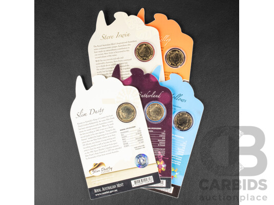 Five Australian Commemorative One Dollar Coins