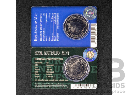 Australian 2011, 2012 Fifty Cent Coins, Military Service