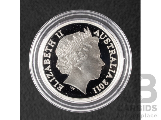 Australian RAM 2011 Silver Proof One Dollar Coin, Ram's Head Dollar