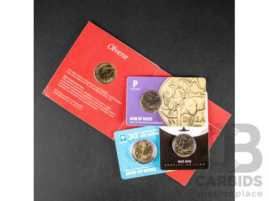 Australian UNC One Dollar Coins 1984, Mint Marked 2017, 2018, 2025