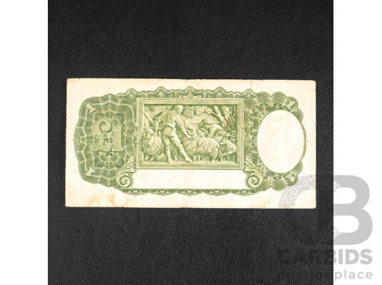 Australian 1952 One Pound Note R32, X19 738055