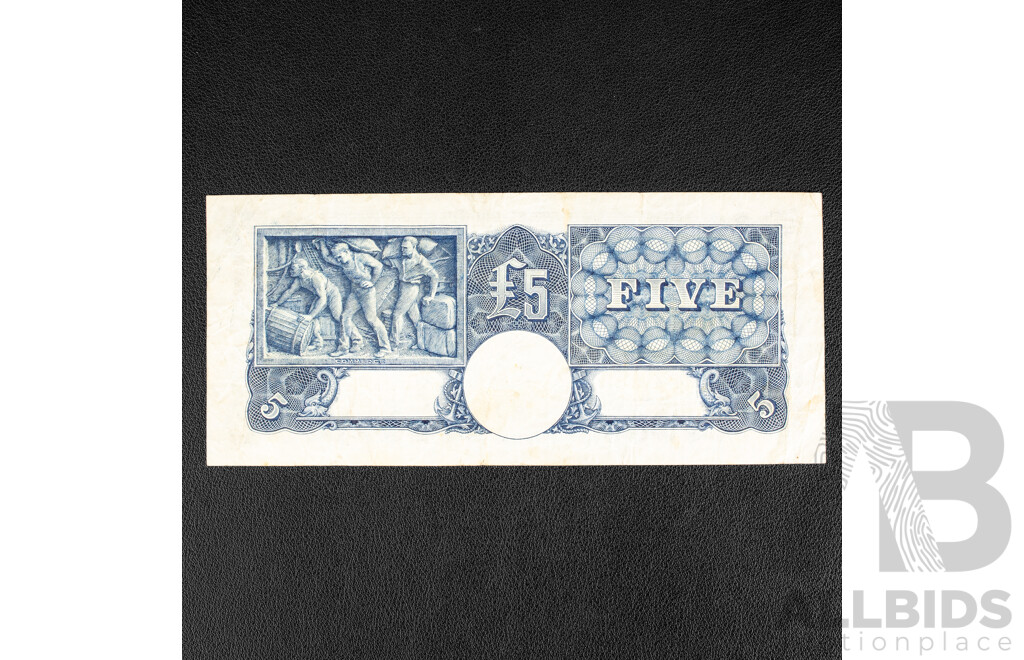 Australian 1952 Five Pound Note Coombs/Wilson, S31 354775 R48