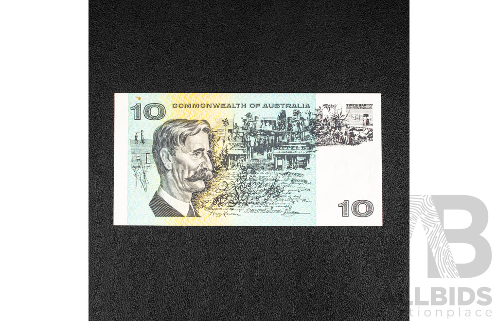 Australian 1972 Ten Dollar Note, Phillips/Wheeler, STK 396009, R30a