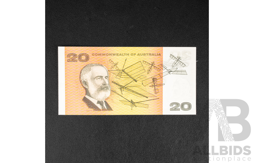 Australian 1972 Twenty Dollar Note, Phillips/Wheeler, XFJ 417384, R404